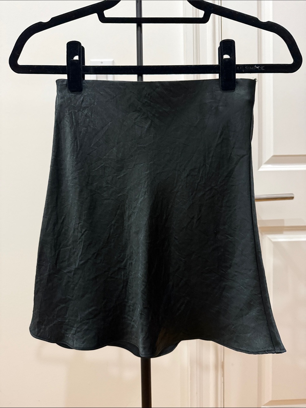 Aritzia Babaton Satin A-Line Mini Skirt